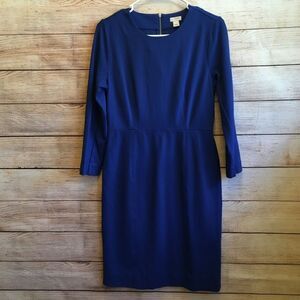 J CREW FACTORY PONTE DRESS IN ROYAL BLUE‎